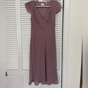 Aritzia Mauve Midi Dress